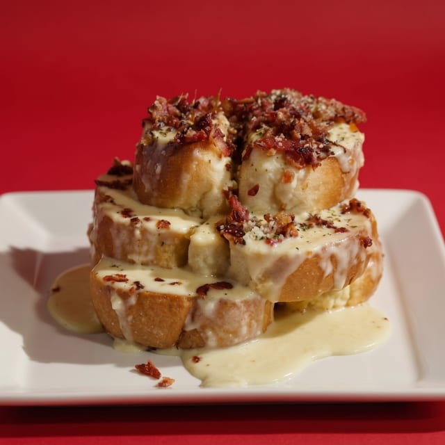 Garlic Bread Tower.