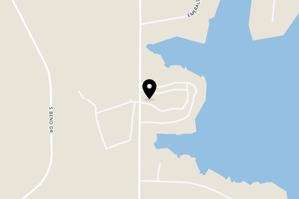 Map showing the location of Papa Dick's Pizza on 1600 Ivory Ln in Horseshoe Bend